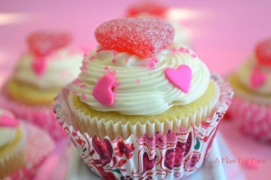 Vanilla Valentine cupcakes 5