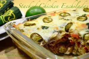 Stacked Chicken Enchiladas