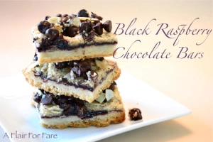 Black Raspberry and Chocolate Cookie Bars