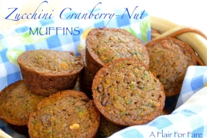 Zucchini Cranberry- Nut Muffins