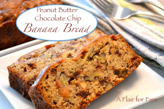 Peanut Butter-Chocolate Chip Banana Bread
